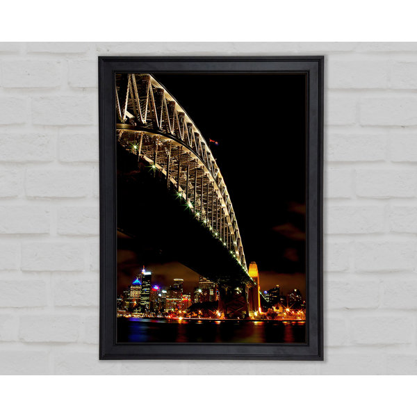 Ebern Designs Sydney Harbour Bridge Brown Nights Druck Wayfair De